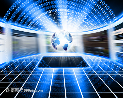 筆記本電腦屏幕全球計算機網絡的象征