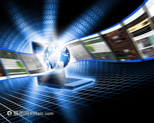 筆記本電腦屏幕全球計算機網(wǎng)絡的象征